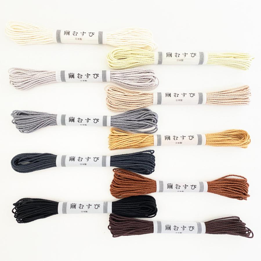 繭むすび】絹紐 極細(丸) 約1mm×5m シルク100％ 日本製 組紐 掛け紐