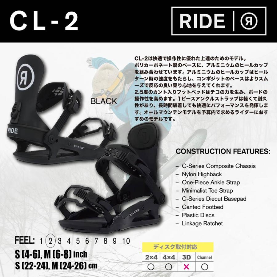 RIDE（ライド） スノーボード ビンディング CL-2 2024. バイン