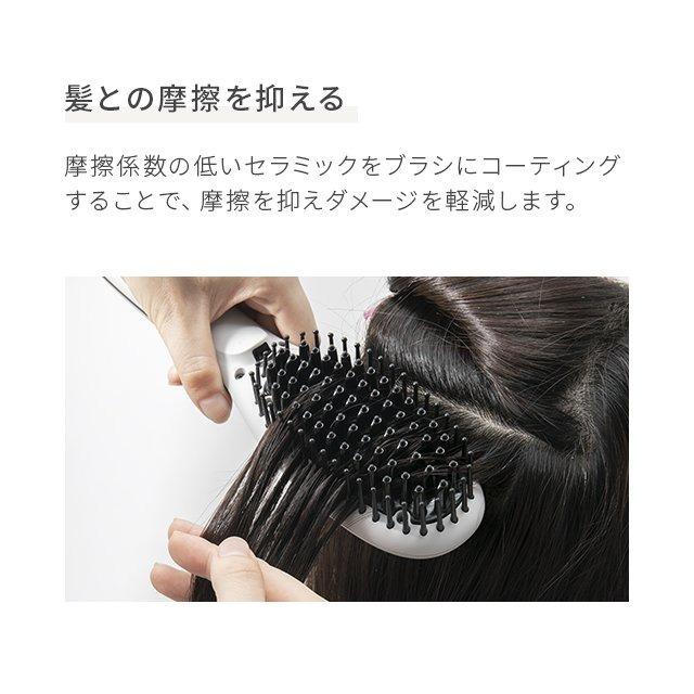 AND・DECO ヒートブラシ ストレート ヘアアイロン ブラシ マイナス