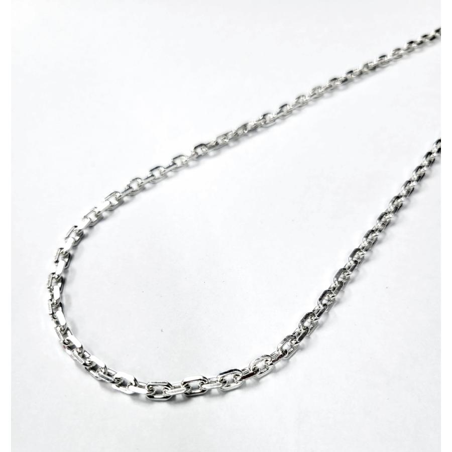 シルバー925製 4面カットあずきチェーン 50cm 幅 5mm (CL150-50