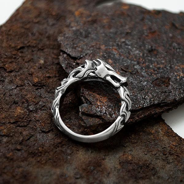 送料無料][Ouroboros]ウロボロスモチーフ 龍 ドラゴン 蛇 シルバー