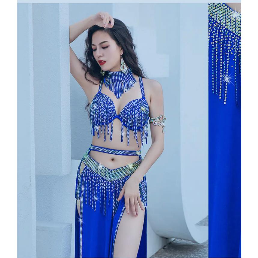 高級ベリーダンス衣装 3点セット｜限定生産・豪華ステージコスチューム