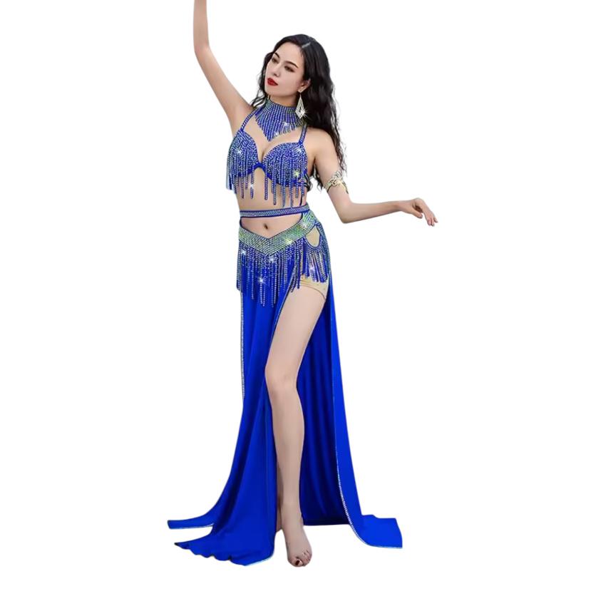 高級ベリーダンス衣装 3点セット｜限定生産・豪華ステージコスチューム