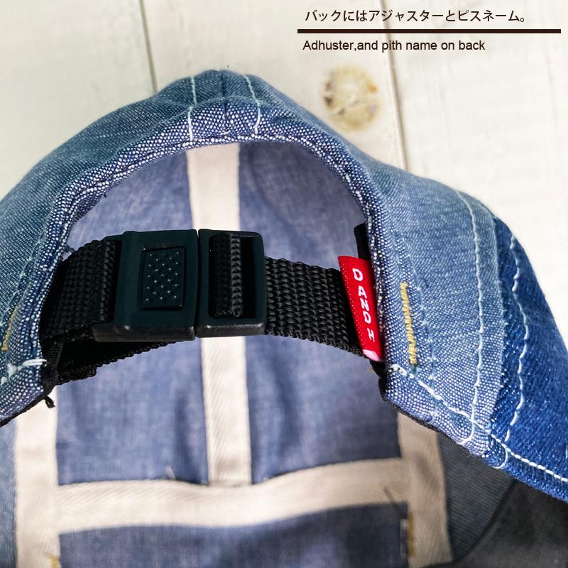 D AND H ヘビーダンガリー&ウォッシュブルーデニム コンビ 短ツバ