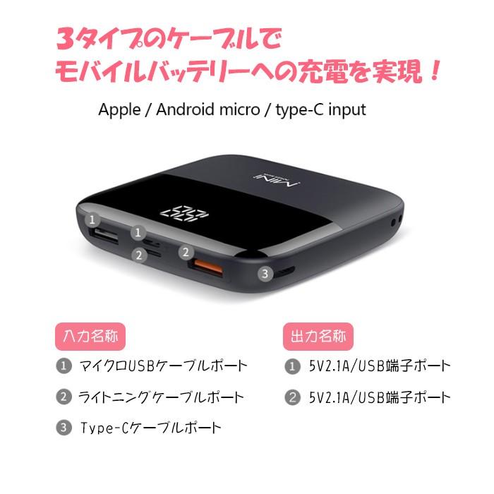 iPhone 【在庫処分価格】 モバイルバッテリー 大容量 10000mah