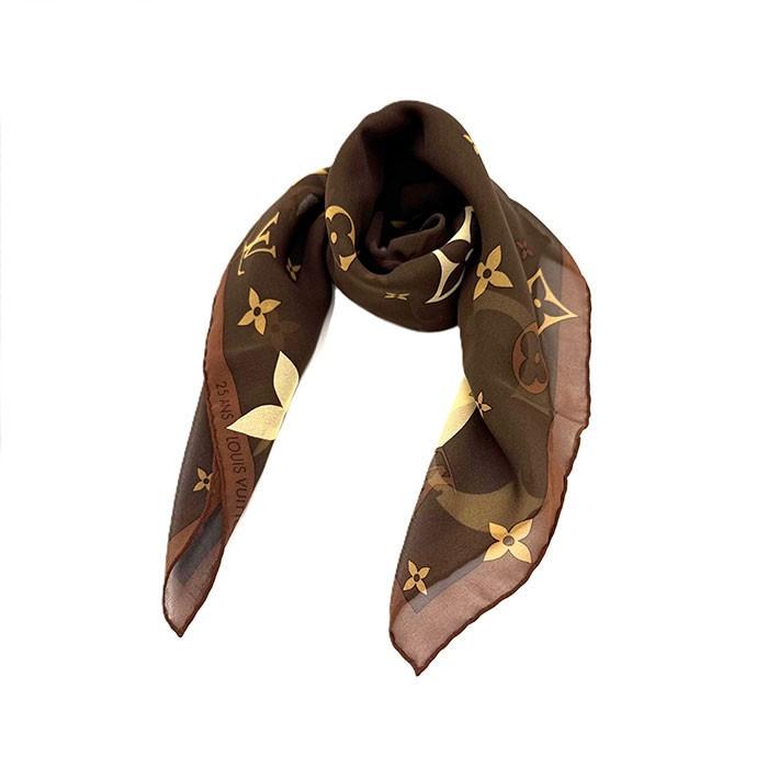 ルイヴィトン LOUIS VUITTON スカーフ モノグラム シアー素材 透け感