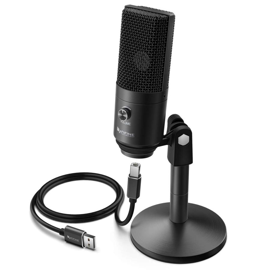 FIFINE FIFINE K670B ブラック USBマイクロフォン コンデンサーマイク