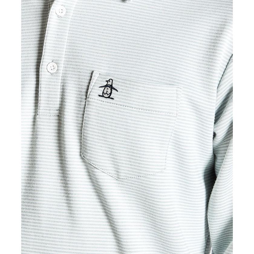 Munsingwear（マンシングウェア） 公式 細線ボーダー 長袖ポロシャツ
