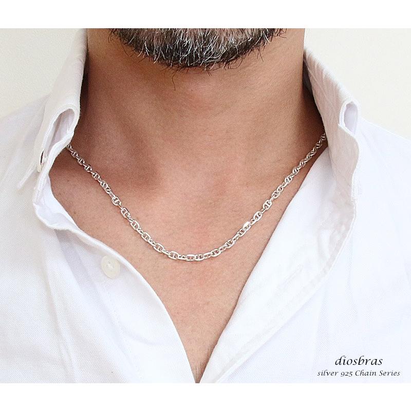 シルバーチェーン ネックレス マリーナ マリンチェーン 幅4mm 60cm