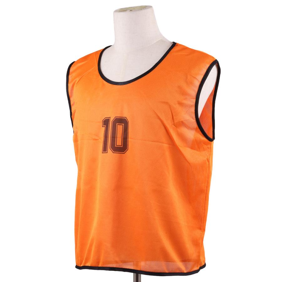 ビブス 10枚セット 番号入り 大人用 Lサイズ 1番〜10番 ゼッケン