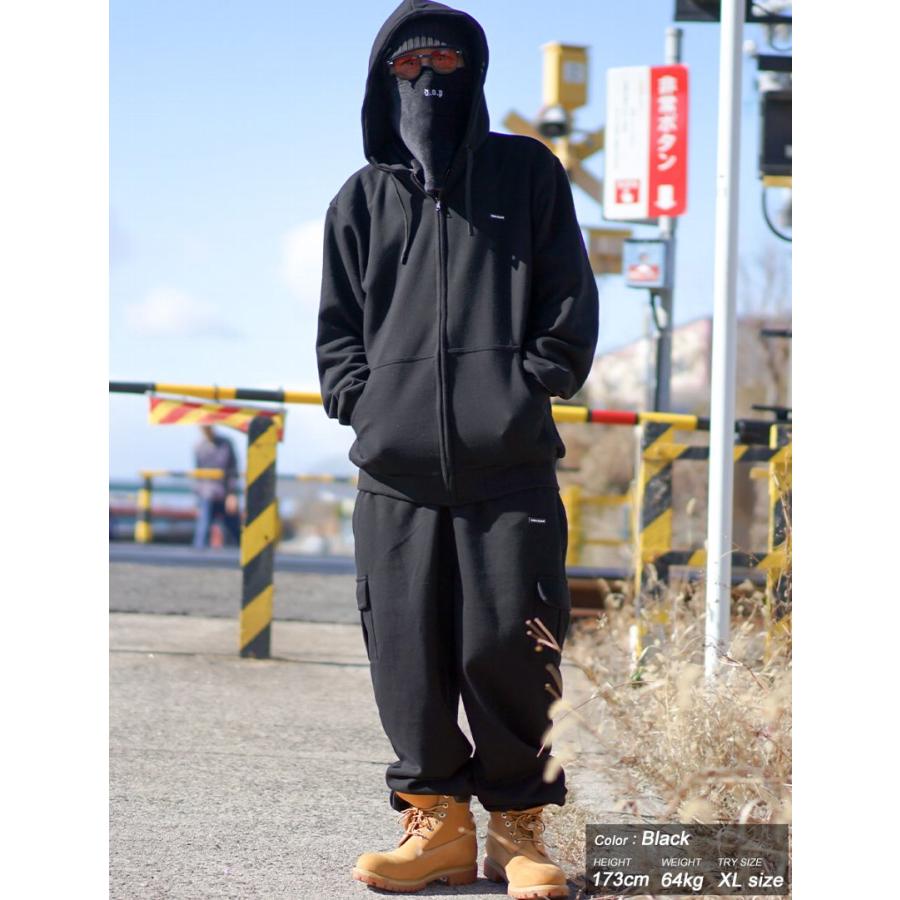 セットアップ メンズ 大きいサイズ ネックウォーマー付きパーカー