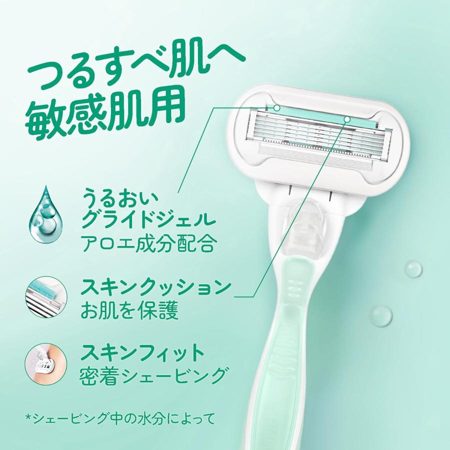 Gillette ヴィーナス カミソリ 剃刀 女性用 敏感肌向け つるすべ肌へ