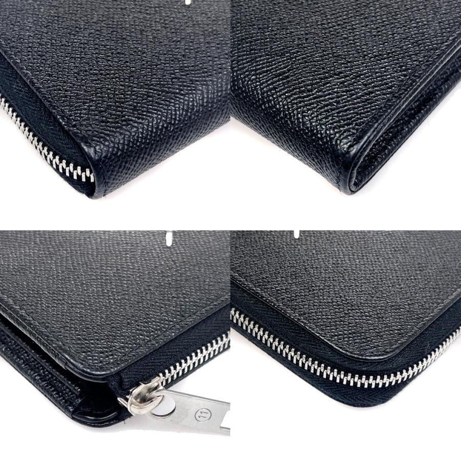 MAISON MARGIELA マルジェラ 長財布 ジッパー 財布 ブラック レザー