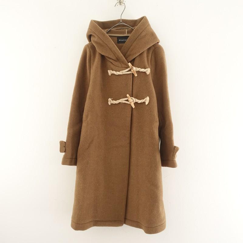 ミズイロインド mizuiro-ind *ウールAラインダッフルコート*キャメル