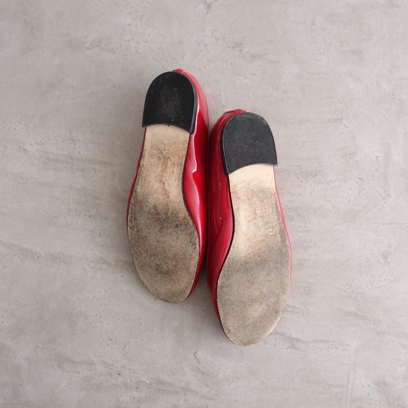 レペット repetto *バレエシューズ 37/23*エナメルレッド0126(sh10