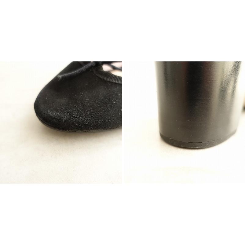 レペット repetto *チャンキーヒールパンプス 37/23.5*黒ブラック皮革