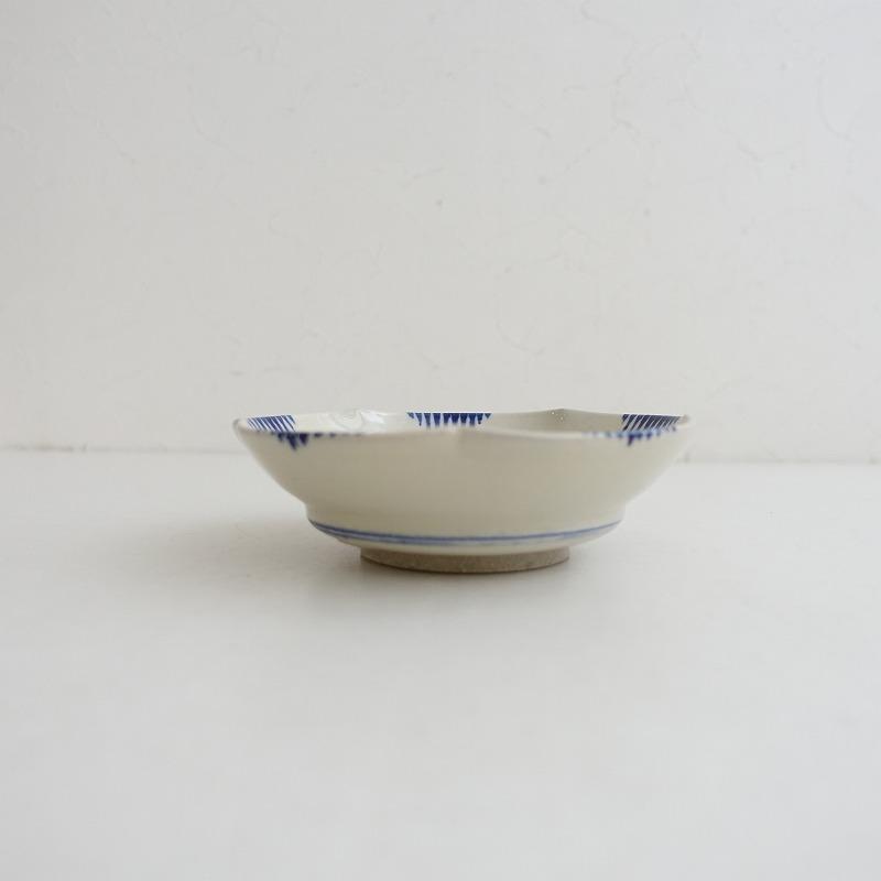 美品】陶器工房 壹 壹岐幸二 *染付花点紋 5寸鉢*小鉢お鉢和食器ボウル
