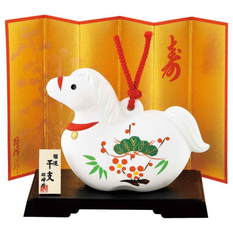 干支 午 置物 馬 うま 2026年/ 開運松竹梅午福鈴（大） /粗品 販促
