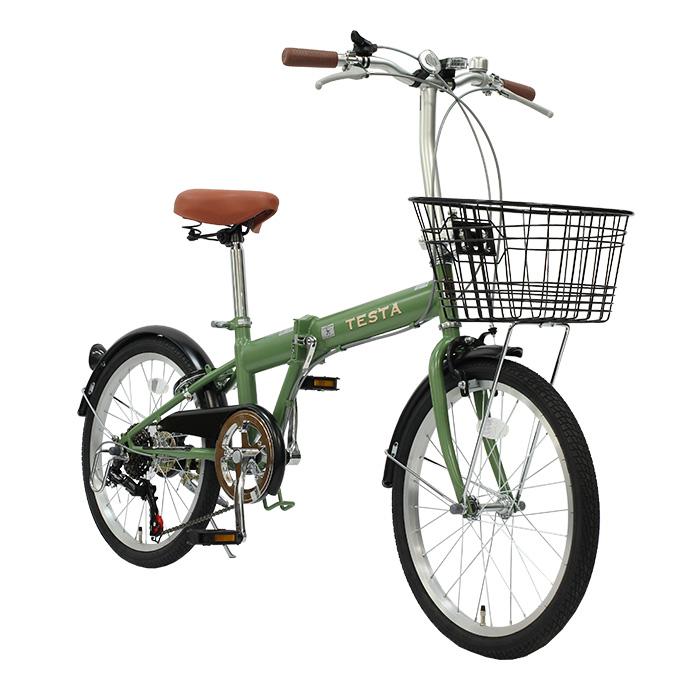 TOPONE（トップワン） 折りたたみ自転車 20インチ カゴ付き シマノ6段