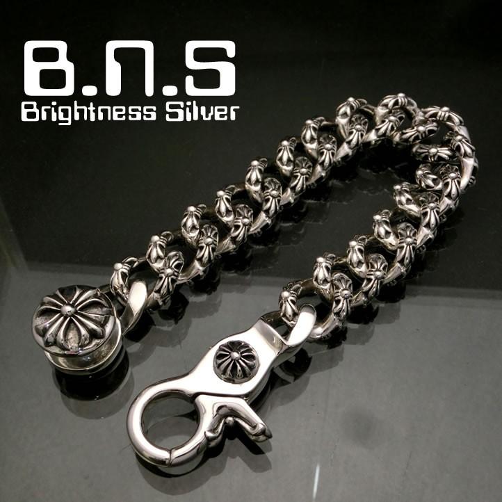 超重厚！ゴシッククロスファンシーチェーンブレスレット 【クロス