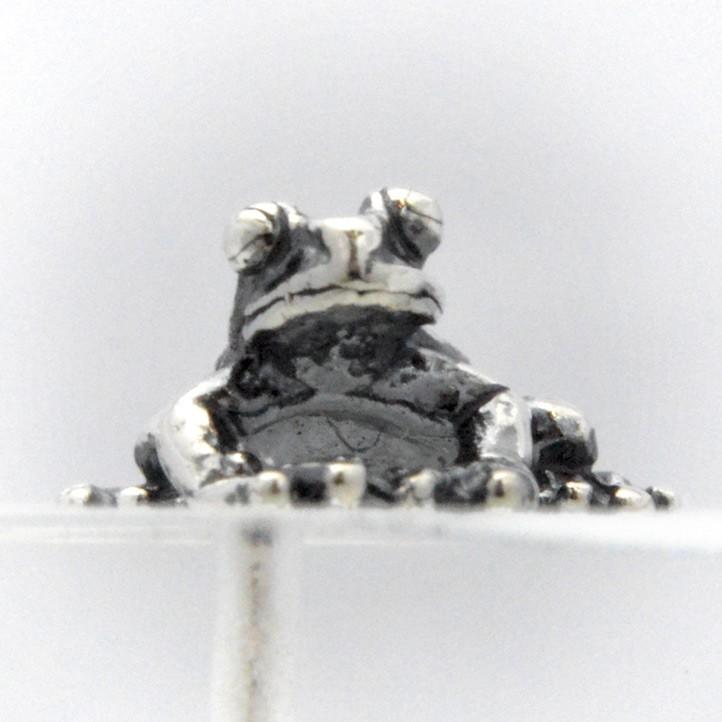 片方】銀のカエル フロッグピアス【Sサイズ】 銀製 シルバー925