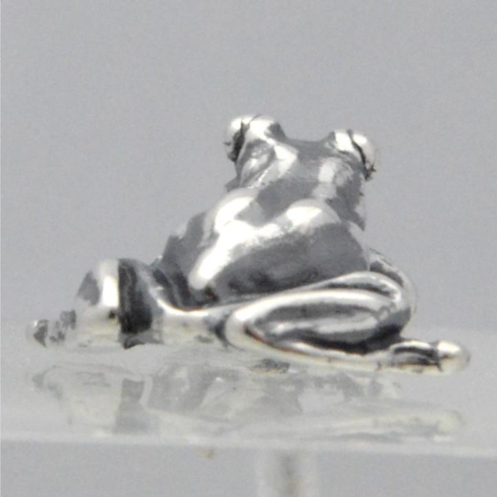 片方】銀のカエル フロッグピアス【Sサイズ】 銀製 シルバー925