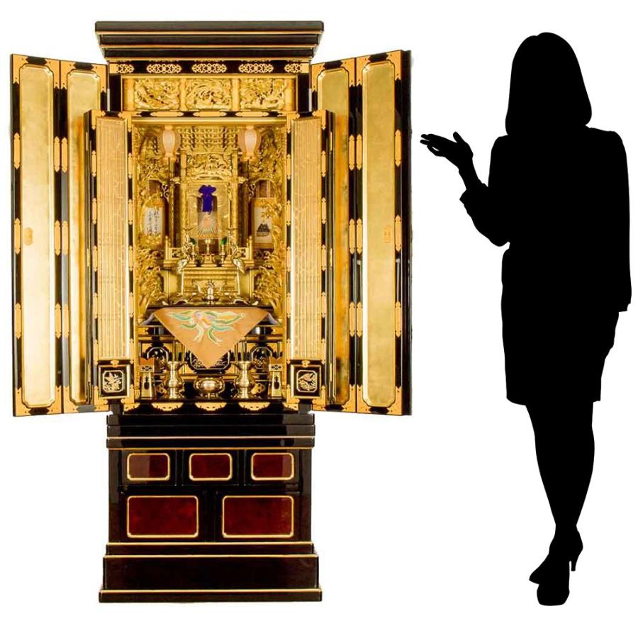 仏壇・浄土真宗高田派 金仏壇 20号 金箔消粉仕上 高級仏具付属 爆買