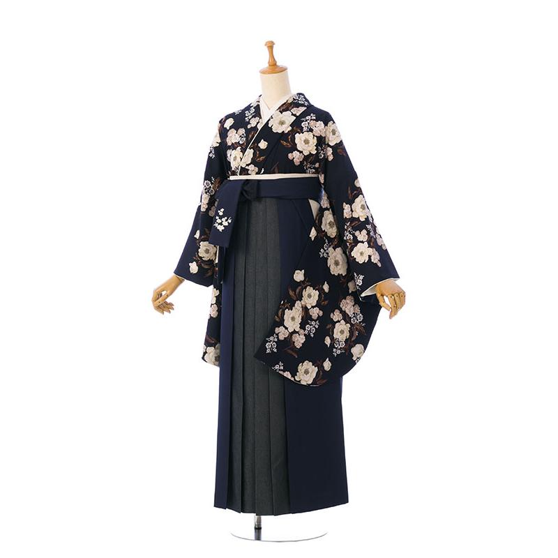レンタル着物|卒業袴|Heather|158〜162cm|卒業式袴セットレンタル(紺系