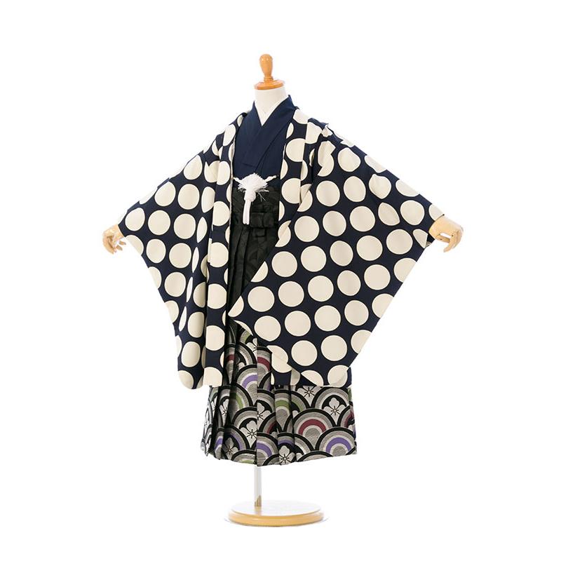 レンタル着物|110〜120cm|5歳男|七五三着物レンタルフルセット(紺系