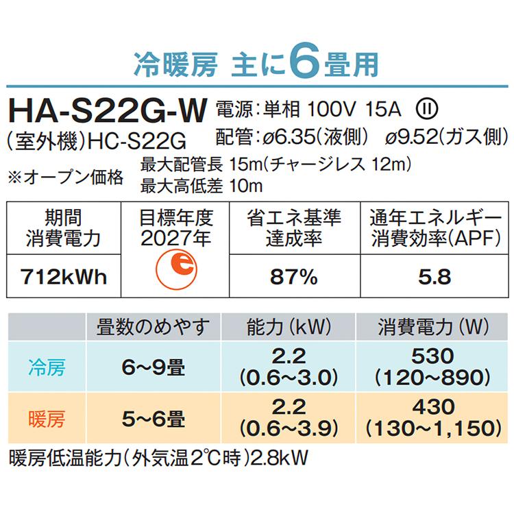ハイセンス（HISENSE） 標準取付工事費込 エアコン おもに6畳 2024年