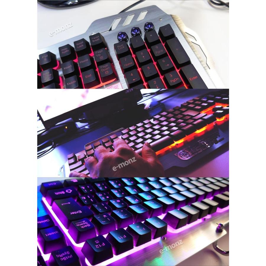 ゲーミング キーボード 【 ターゲットスコープ 】 アルミプレート LED