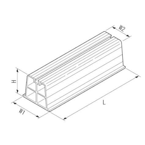 因幡電工/INABA】PR-351N プラロック 350mm アイボリー（2個セット