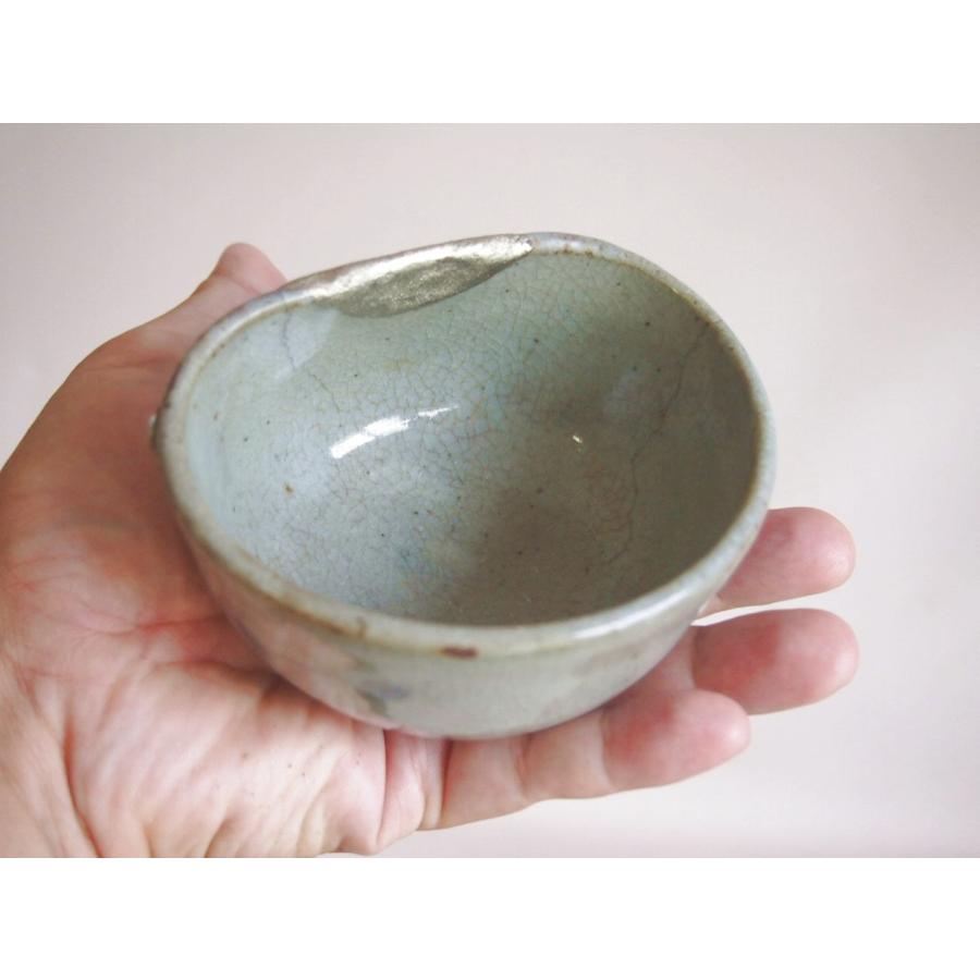 江戸時代 木原窯 歪み茶碗2客10cmペア 台座付 茶道 茶道具 古伊万里