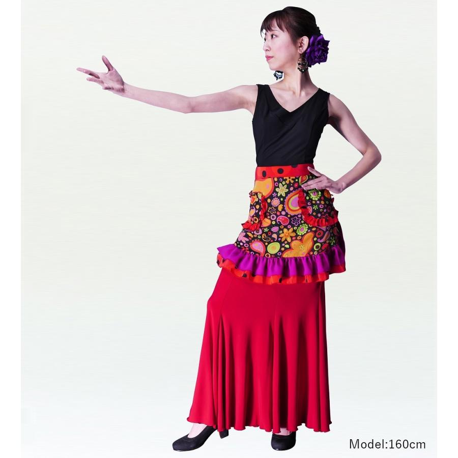 フラメンコ フリルエプロン ブラック フリーサイズ 2381bkF : emika