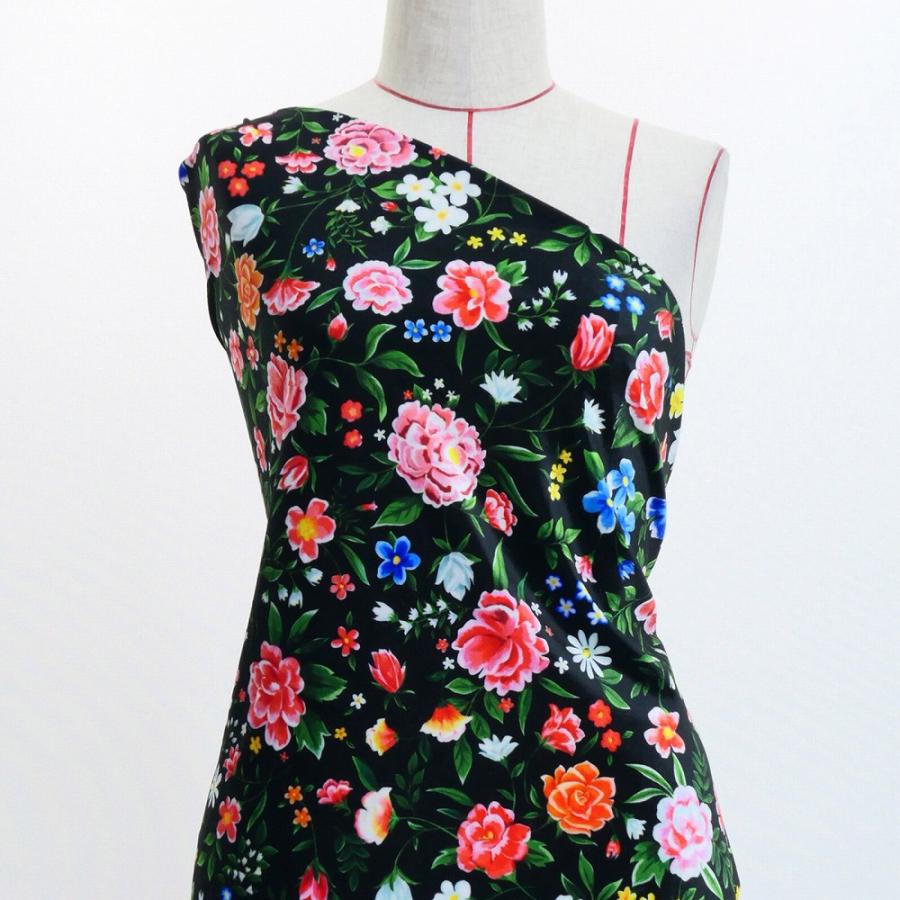 フラメンコ生地 花柄 コシボ・シャンタン・ストレッチベロア選べる生地