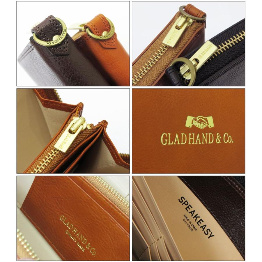 GLAD HAND（グラッドハンド） レザー ジップ ロング ウォレット SPEAK