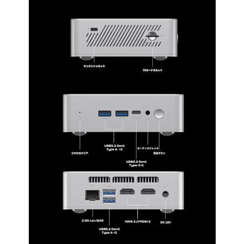 MINISFORUM UN150PミニPC インテルN150 DDR4 16GB 512GB SSD Wi-Fi6