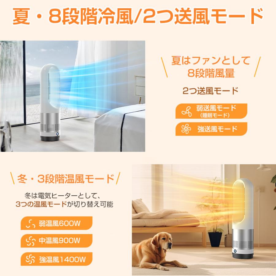 Hokonui 【寒さ限定2000円クーポン】セラミックヒーター 冷暖兼用 電気