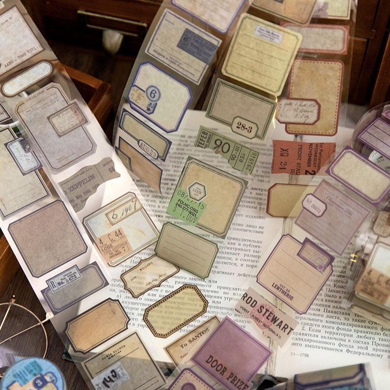 コラージュ 素材 ロールシール シール ラベル タグ ジャンクジャーナル