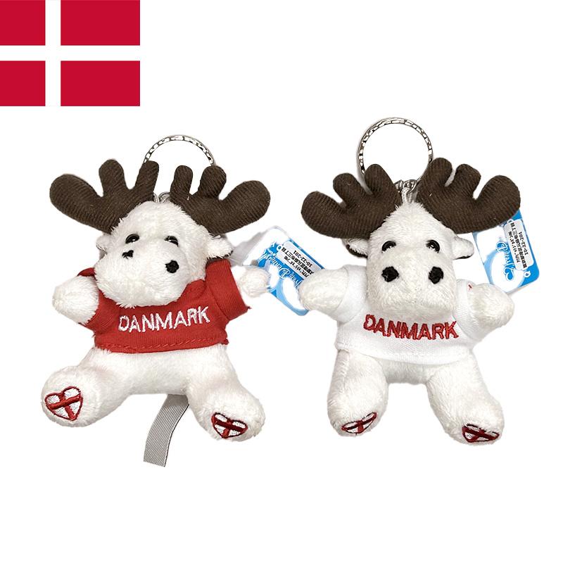 エルクぬいぐるみキーホルダー 高さ10cm Danmark デンマーク alces