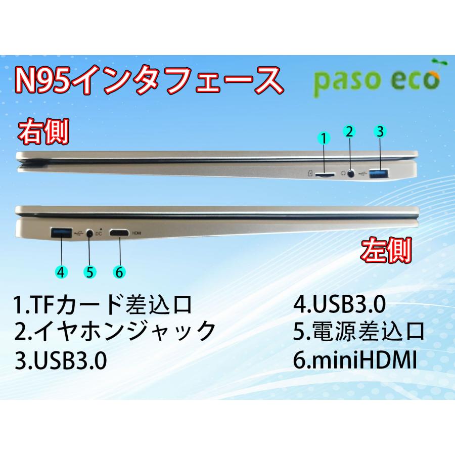 10倍P 新品ノートパソコン 安い 2025末モデル 13世代N95 Webカメラ