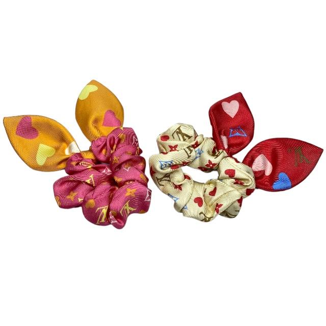 美品 ☆ルイヴィトン☆ シュシュ ゲームオン モノグラム シルク ピンク