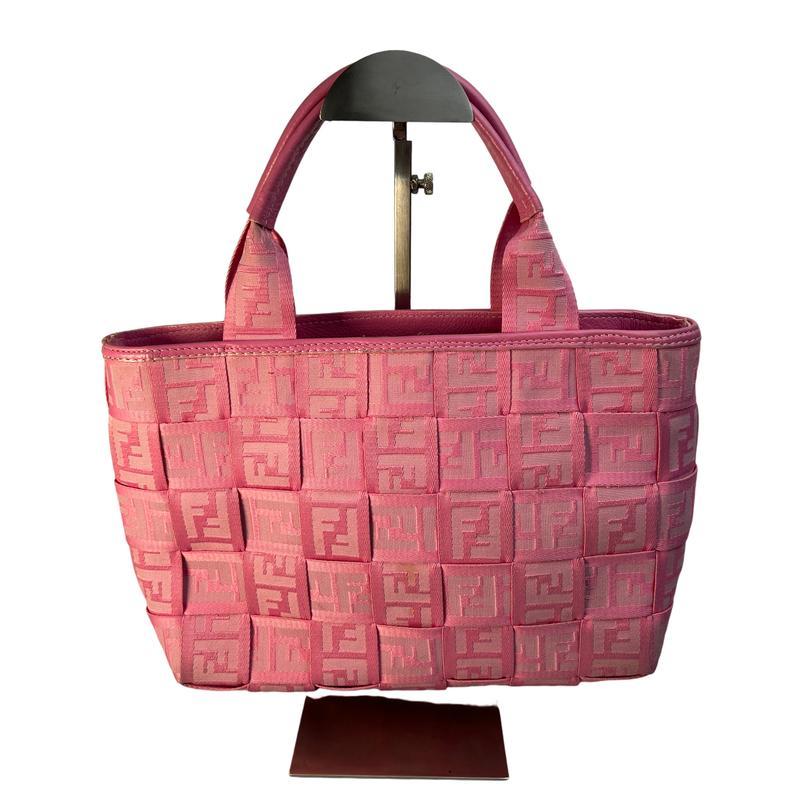 FENDI（フェンディ） ズッカ柄 織り込み キャンバス トートバッグ