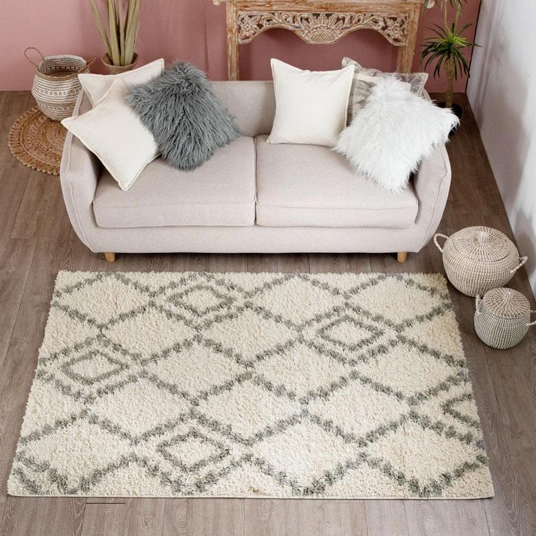 ELEMENTS ラグ マット カーペット 約130×190cm エジプト製 ダイヤ柄