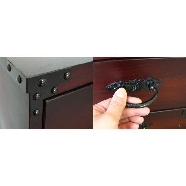 民芸調・階段箪笥 左下がり JAPANROOM アジアン家具 激安 インテリア