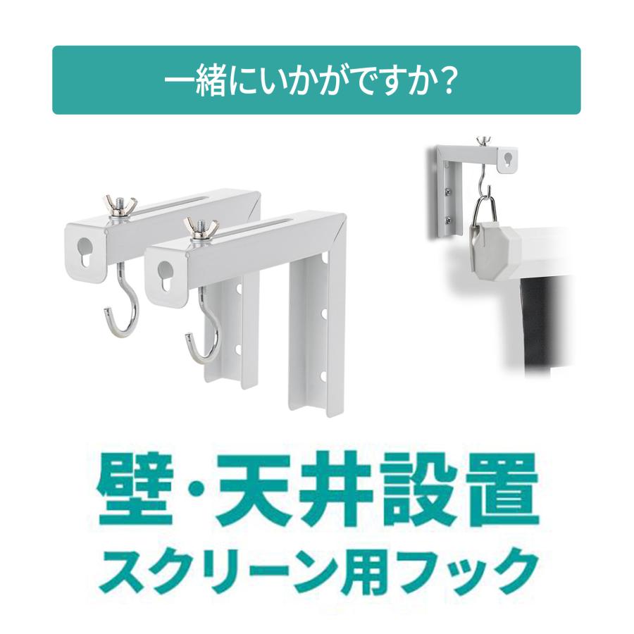 イーサプライ（e-supply） プロジェクタースクリーン 吊り下げ 100