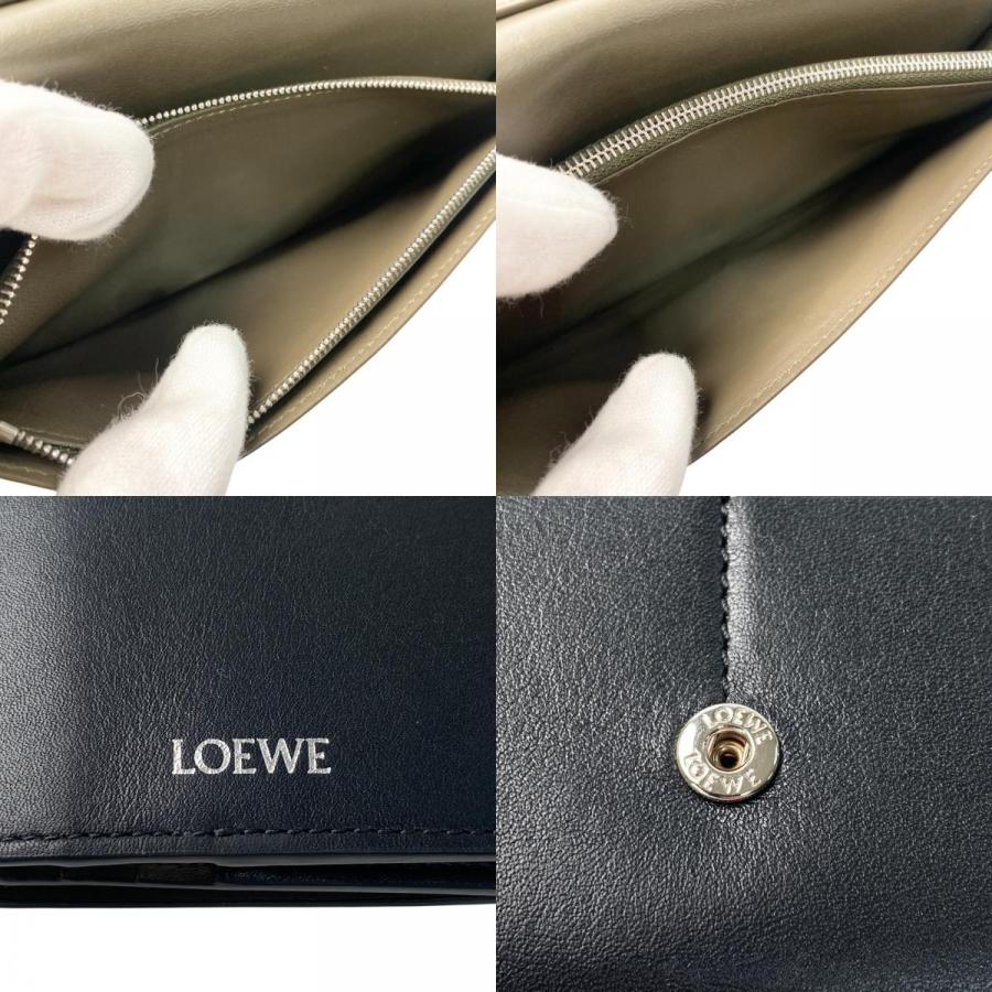 LOEWE（ロエベ） 美品 メンズ ロングウォレット 長財布 ブラック 黒