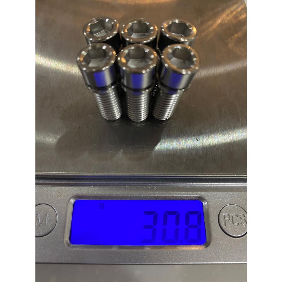 チタニウム チタン BMX ステム ボルト M8×20mm 6本セット ロウカラー