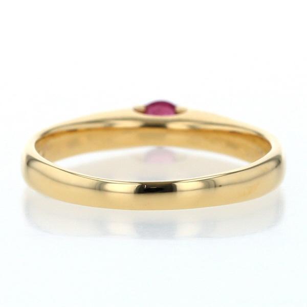 K18YG イエローゴールド リング ルビー 0.25ct テンションセッティング