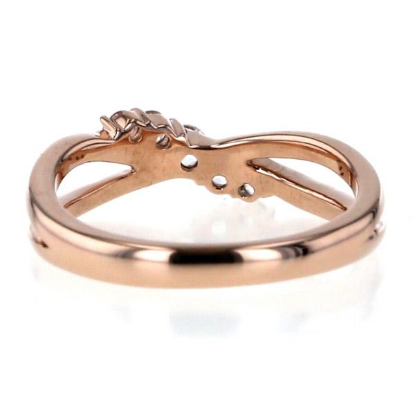StarJewelry スタージュエリー K10PG ピンクゴールド リング 透明石 五